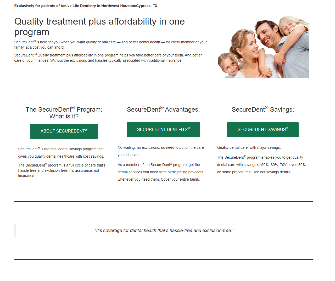 Dentsecure SP